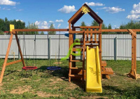 Детские уличные комплексы + Детская площадка IgraGrad Крафт Pro 4 (скат 2,2)
