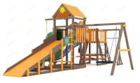 Детские уличные комплексы + Всесезонная площадка IgraGrad С Мостик 1 с трубой SF2