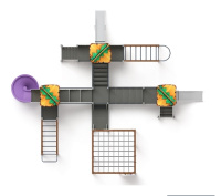 Детские уличные комплексы + Волшебный город (винтовой скат) (Майя) - ДИК 2.19.03-01.И1