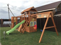 Детские уличные комплексы + Детская площадка IgraGrad Клубный домик 2 с WorkOut Luxe