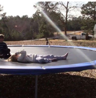 Батуты + Батут с защитной сеткой "PERFETTO SPORT ACTIVITY 6" диаметр 1,8 м синий