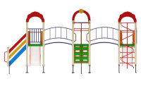 Детские уличные комплексы + Детский игровой комплекс «Городок» H=1200 ДИК 23-302