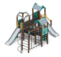 Детские уличные комплексы + Городок (Тайга) - ДИК 2.01.3.02-03 - Игровой комплекс H=1200