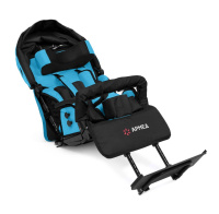 Кресла-коляски + Кресло-коляска для инвалидов Армед Эвита нео (Черно-голубой, Пневматические шины) 