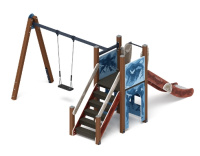 Детские уличные комплексы + Счастливое детство (Алтай) - ДИК 2.01.01-04 - Игровой комплекс H=1200