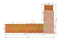 Детские горки + Зимняя горка "IgraGrad Snow Fox Макси", скат 10 м