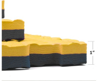 Напольные покрытия для зала + Будо-мат DFC 100 x 100 см, 20 мм, цвет желто-черный