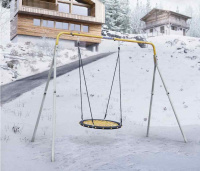 Качели для детских площадок + Качели двойные + ГНЕЗДО качели-гнездо 80 см Romana R.103.28.04 (серый/жёлтый)