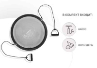 Баланс-тренинг + Полусфера балансировочная UNIX Fit Bosu с эспандерами, 46 см