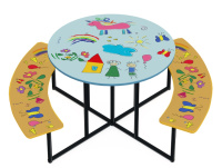 Скамейки и столики + Столик детский МФ 04-301