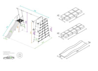 Детские спортивные комплексы для дачи + Дачный комплекс "Богатырь Плюс 2" + ДИСК качели Romana 103.12.06 (серый/жёлтый)