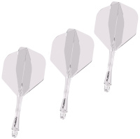 Аксессуары для игры в дартс +  Литые оперения с хвостовиками Winmau Fusion Intermediate Clear (прозрачные)