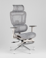 Офисные кресла + Кресло офисное TopChairs Nimbus белая сетка белый пластик