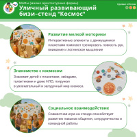 Игровые формы + Уличный развивающий бизи-стенд "Космос"