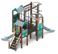 Детские уличные комплексы + Городок (Тайга) - ДИК 2.01.3.02-03 - Игровой комплекс H=1200