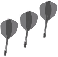 Аксессуары для игры в дартс +  Литые оперения с хвостовиками Winmau Fusion Intermediate Black SHAPE #6 (черные)