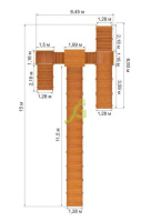 Детские горки + Зимняя деревянная горка "IgraGrad Snow Fox 12 м" с двумя скатами (две лестницы)