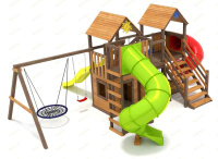Детские уличные комплексы + Детская площадка IgraGrad Комбо с трубой 2,1м