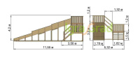 Детские горки + Зимняя горка "IgraGrad Snow Fox", скат 10 м (мод. 2)