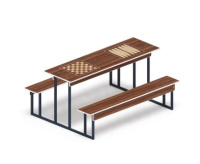 Скамейки и столики + Нарды + Шахматы - Столик для взрослых - МФ 32.01.04-01