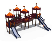 Детские уличные комплексы + Детский игровой комплекс серии империя "Замок" Н-1500 и Н-900 ДИО 02040