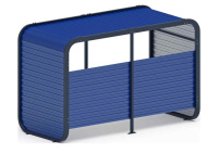 Хозяйственное оборудование + Навес контейнерной площадки для мусора (синий) (2 секции) (под анкера) МФ 55.01.02-03