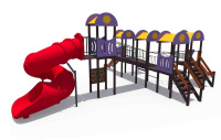 Детские уличные комплексы + Детский игровой комплекс серии солнышко "Забава" (Н-1200, Н-2000 винтовой скат, закрытый скат) ДИО 03071