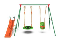 Детские качели + Детский комплекс DFC MULTIPLAY качели: гнездо, для малышей; горка