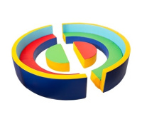 Мягкие модули + Детская игровая мебель Диван полукруглый