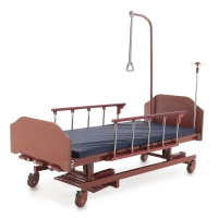 Кровати функциональные + Кровать механическая Med-Mos E-31 (ММ-3024Н-00) (3 функции) с растоматом и полкой