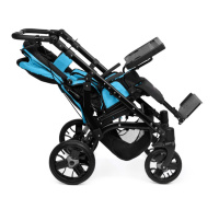 Кресла-коляски + Кресло-коляска для инвалидов Армед Эвита нео (Черно-голубой, Цельнолитые шины)