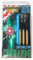 Дротики + Дротики Winmau Nickel Silver Commando steeltip 26gr