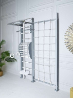 Шведские стенки + ДСК PERFETTO SPORT "Scala in legno con rete 1"grigio PS-127
