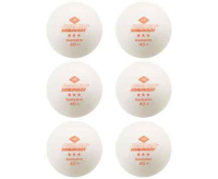 Мячики для настольного тенниса + Мячики для н/тенниса DONIC EXCLUSIVE 3* 40+, 6 штук, белый