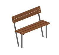 Скамейки + Скамья со спинкой - МФ 42.01.05-И1