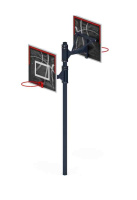 Баскетбольные стойки + Стойка баскетбольная комбинированная (черно-белый) - СО 2.70.03-02