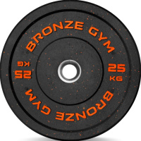 Диски с посадочным диаметром 51 мм + BRONZE GYM BG-BMP-25 Диск бамперный  25 кг