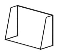 Ворота для мини-футбола + Ворота мини футбольные (черные) (с креплением сетки) - СО 2.60.02-01