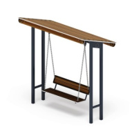 Детские спортивные комплексы для дачи + Качели-диван с навесом (Коричневый) - МФ 43.01.02-02