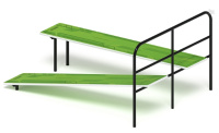 Детские уличные комплексы + Скамья для пресса двойная (зеленый) - СО 2.40.04-02