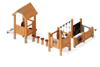 Уличные игровые комплексы для детей + Игровой комплекс (лиственница) ДИК 1.24.04-Л.И1