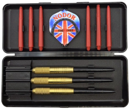 Дротики + Набор из дротиков Nodor Javelin Brass steeltip 22gr и аксессуаров