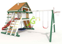 Детские уличные комплексы + Детская площадка IgraGrad Крепость Фани с рукоходом (Домик) мод.1