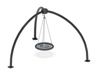 Качели для детских площадок + Качели-гнездо М1 (паук) (черный) ИО 11.М.09.01-02