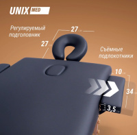 Массажные столы складные + Массажный стол UNIX Standard 3 Section Black