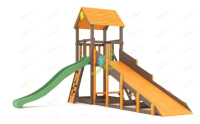 Детские уличные комплексы + Всесезонная площадка IgraGrad С Tower со скалодромом SF2