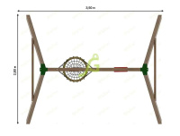 Детские качели + Качельный модуль Гнездо-паутинка + одиночные