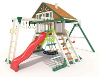 Детские уличные комплексы + Детская площадка IgraGrad Крепость Фани с рукоходом (Домик) мод.1