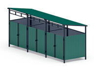 Хозяйственное оборудование + Навес контейнерной площадки для мусора (3 секции) МФ 55.02.02.3-01