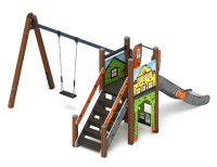 Детские уличные комплексы + Счастливое детство (Город) - ДИК 2.01.01-01 - Игровой комплекс H=1200